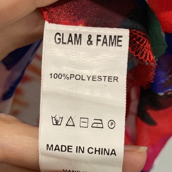 GLAM & Fame White Sheer floral Cover-Up Top XL - Picture 16 of 16